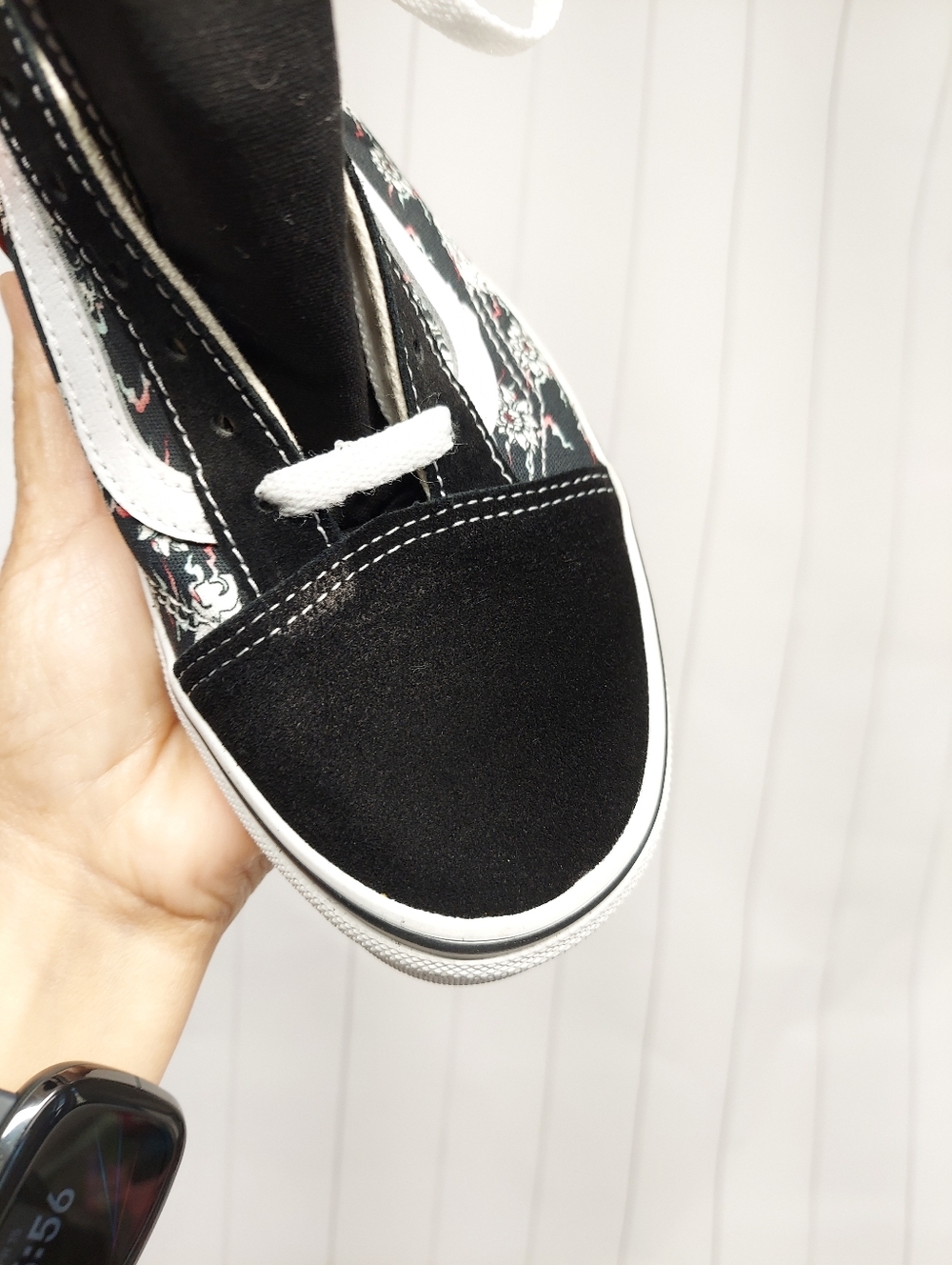 vans old skool skull black white sneaker shoes - Picture 13 of 14